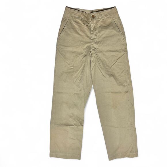 U.S. Army WW2 40s Vintage Khaki Chino Pants Button Fly USA made Trousers 26” - Picture 1 of 7
